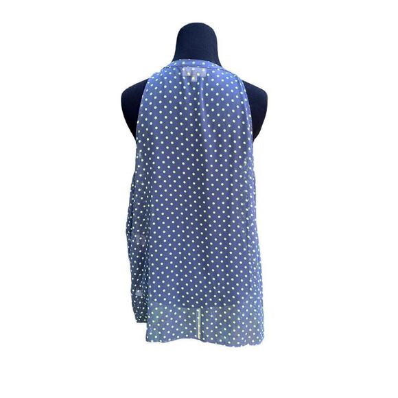 NEW Princess Vera Wang Sleeveless Polka Dot Cascade Front Top XL - Picture 3 of 5